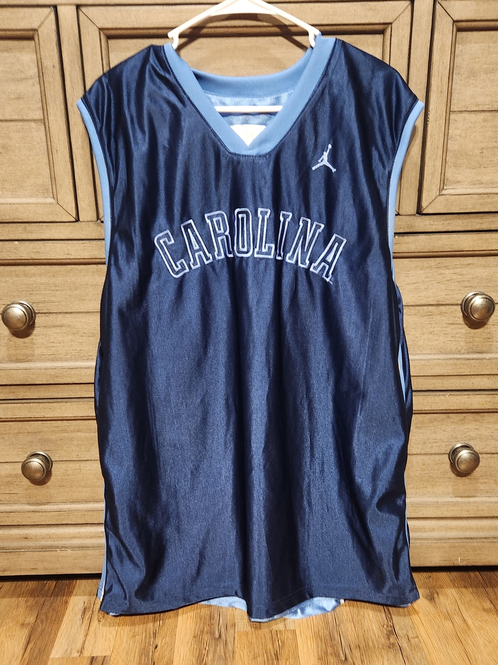 Jordan Light Blue Basketball Jersey with White Trim